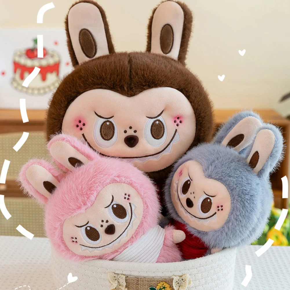 35/45cm Rabbit Labubu Plush Toy Cute Cartoon Soft Stuffed Animal Doll Children Accompany Sleeping Plush Toy Pillow Kids Toy Gift