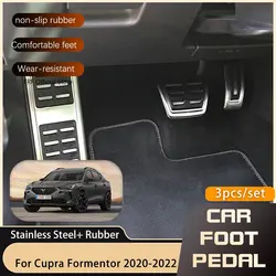 Car Pedals For Cupra Formentor 2020 2021 2022 Accelerator Gas Brake Footrest Stainless Steel Non-slip Pedal Cover Pads AT MT