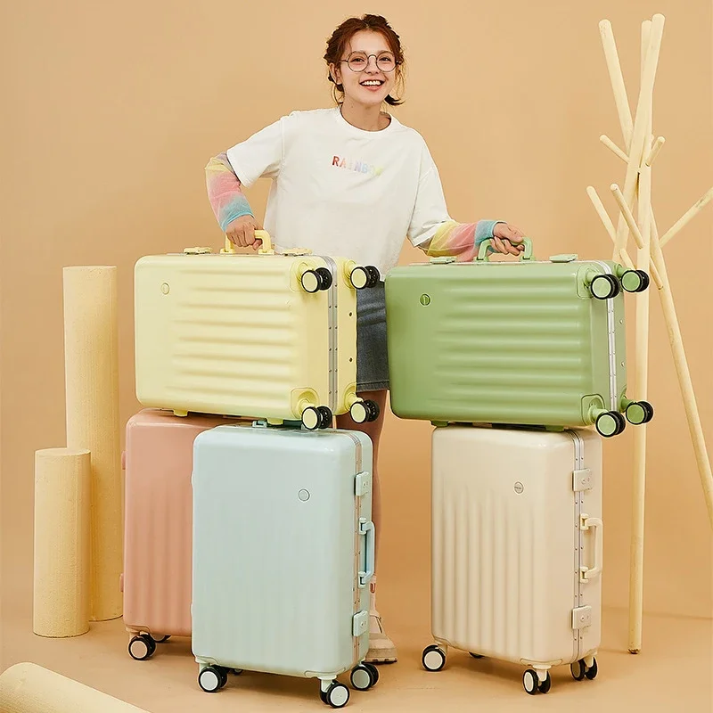 Suitcase Ladies Trolley Luggage Set Student Lightweight Universal Wheel Password Case Cabin Suitcase 20 Inches Trunk Fashion New