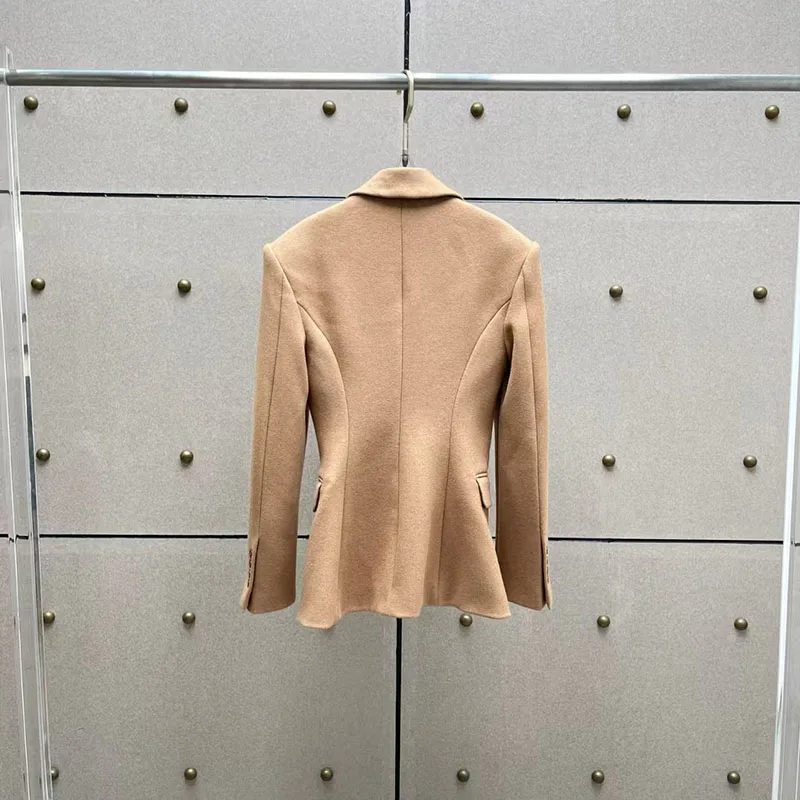 

Женский двубортный блейзер с приталенным силуэтом, утягивающий талию, высококачественный универсальный костюм, новинка весны 2026, стиль Y2K