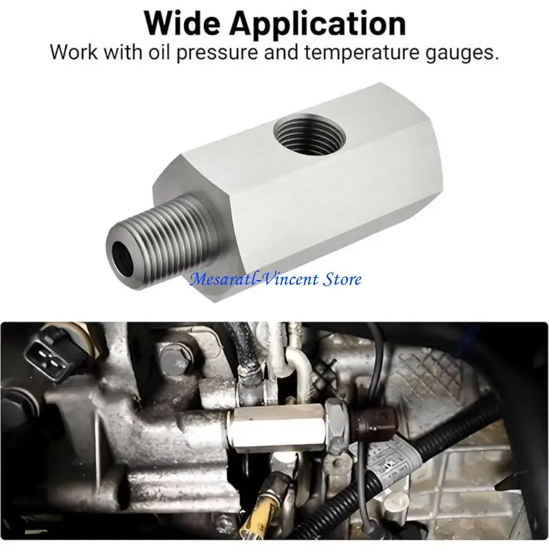 A70F Professional Oil Sensors Adapter Steel Construction Multiple Port Oil Pressure Adapter for Enhances & Gauges Hookups