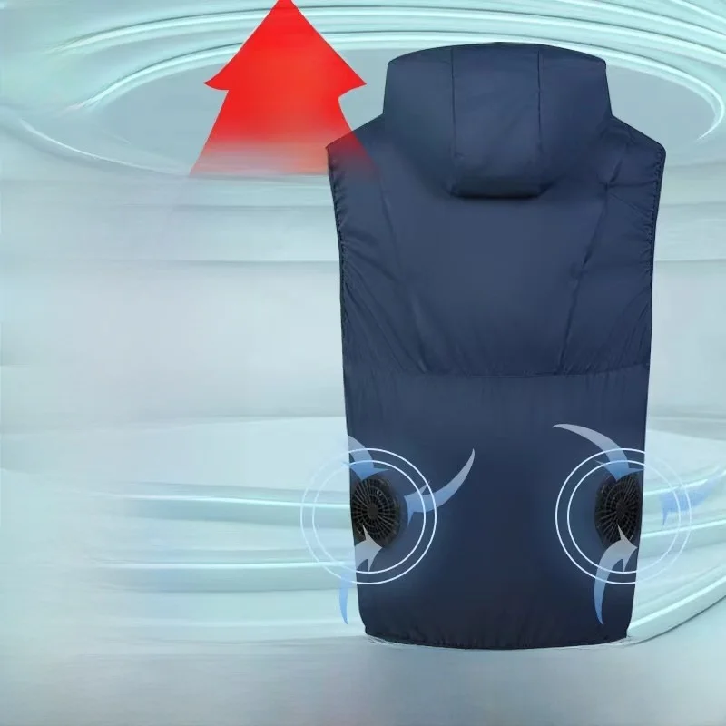 

Outdoor Work Cooling Air Conditioning Vest Men's Vest Fan Included Heat Resistant High Temperature Resistant Business Wear