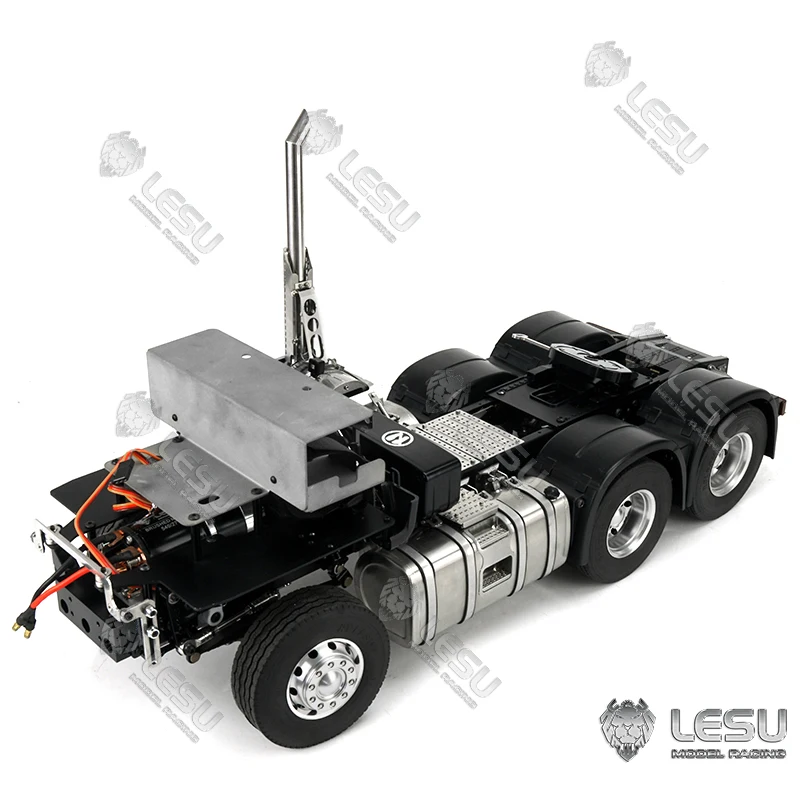 LESU 6X6 Telaio In Metallo Con Motore Servo Serbatoio Ruote Assi Per 1/14 Tamiyaya Radiocomando FH16 Trattore Camion Giocattolo Modello Th16804