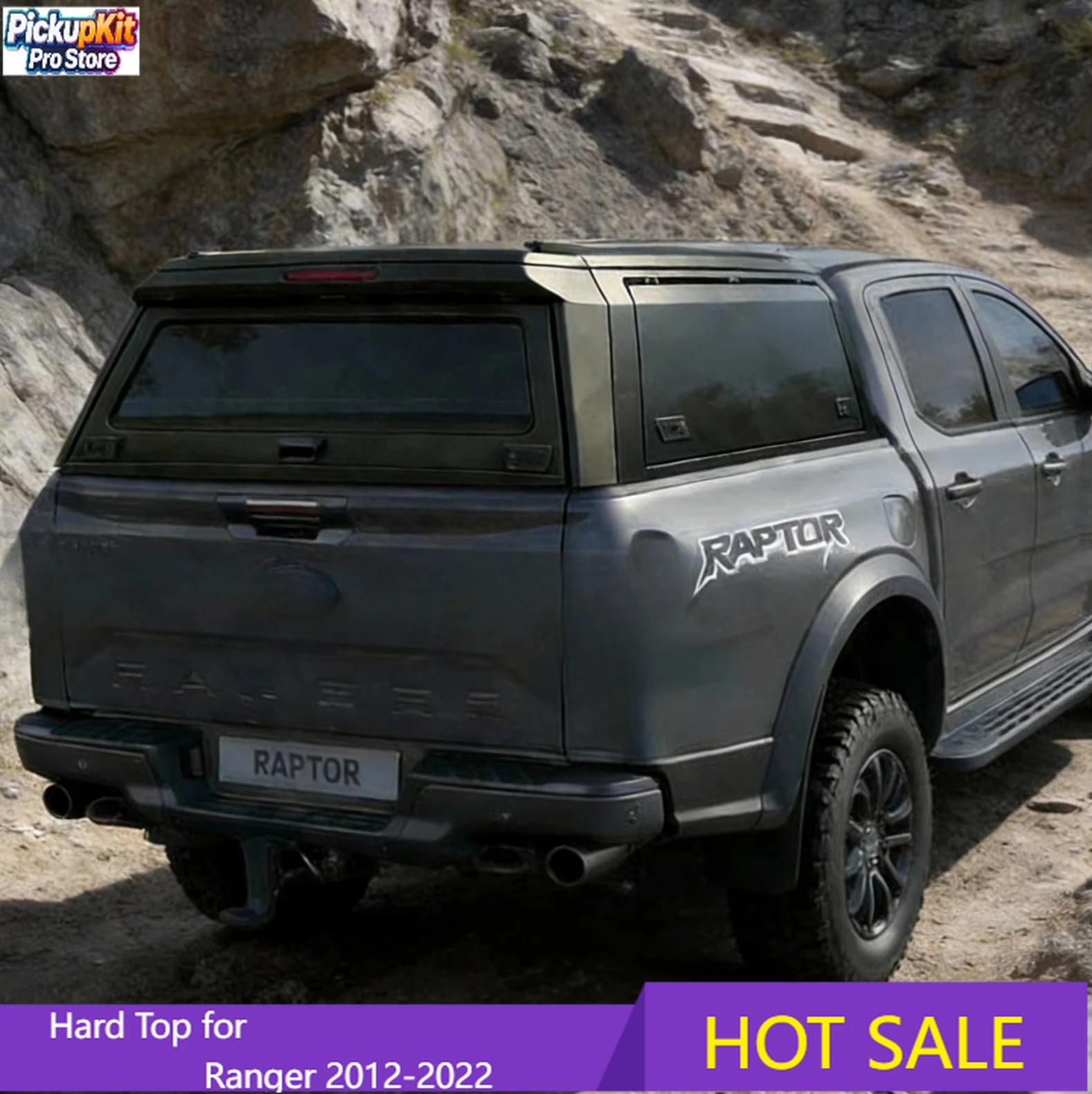 

4X4 Aluminum Alloy Pickup Hardtop Topper for Ranger 2012-2022 Waterproof Camper Canopy with Manual Lock