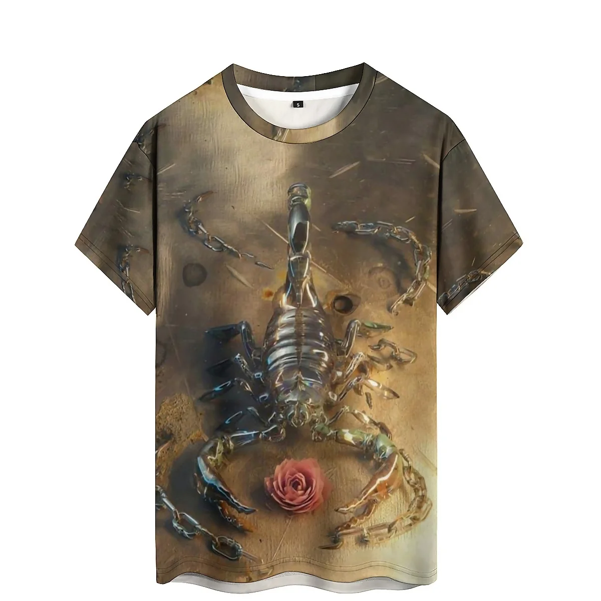 

Men's 3D Printed Short Sleeve T-Shirt - Four-Season Gym Style, Worker's Top