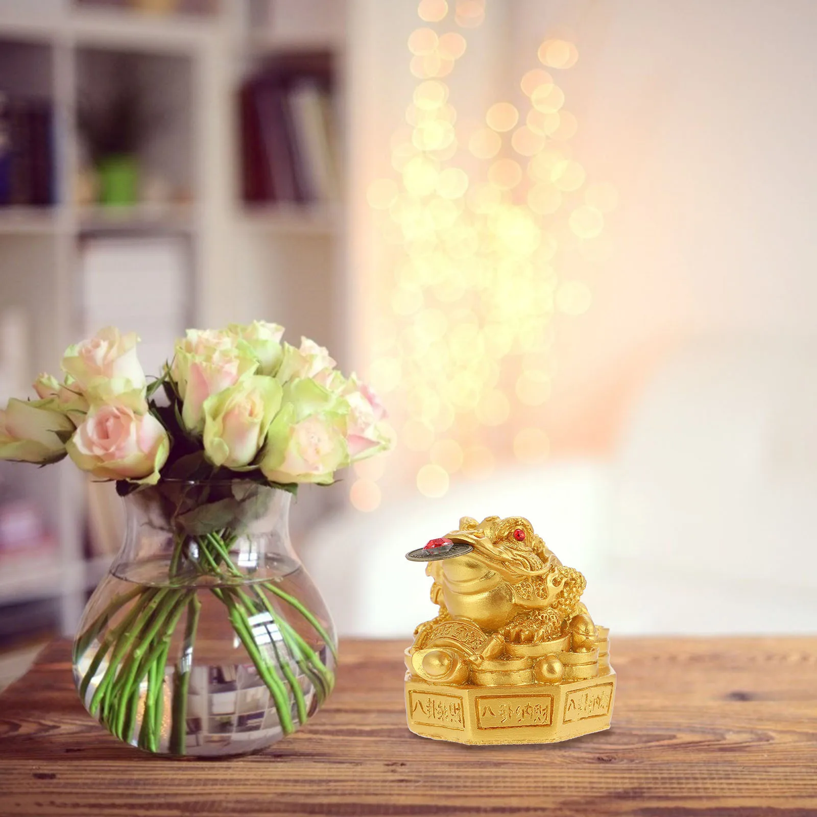 

Lucky Resin For Desktop Office Home Desktop Decorative Toad Decor Decor Decorative Toad Ornament Feng Shui Decoration