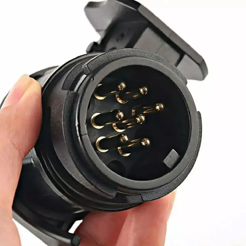12V Voltage Trailer Adapter Waterproof Shell Brass Contacts Pin Connector Nylon Housing Wiring Adapter Trailer Towing