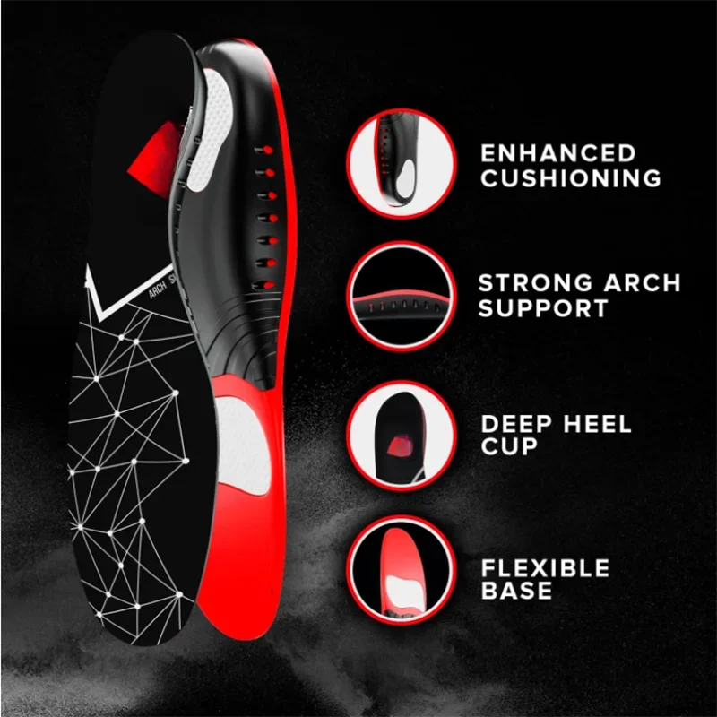 Plantar Fasciitis Arch Support Insoles Men Women Flat Foot Orthopedic Insoles for Arch Pain High Arch Running Insoles