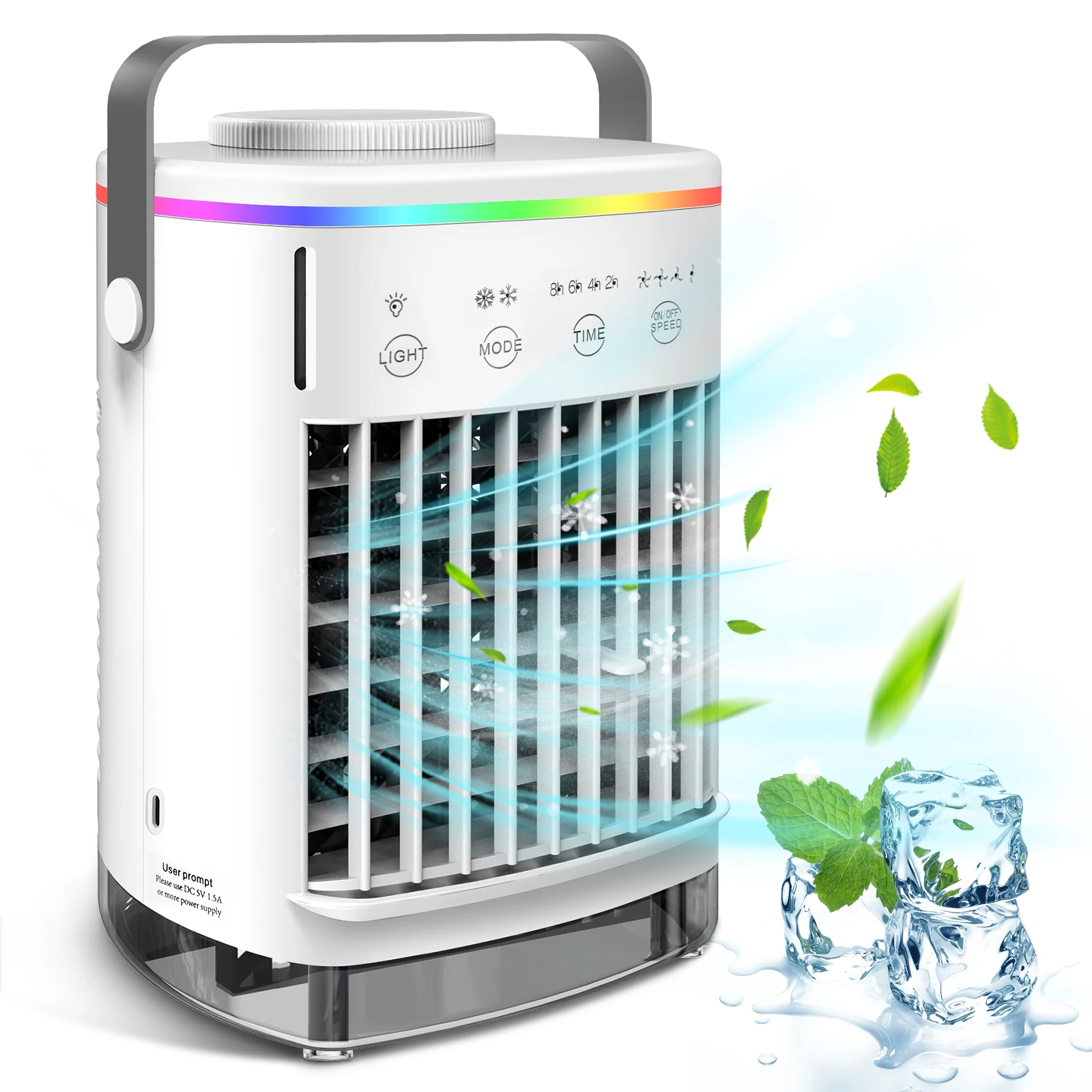 

Portable Air Massager Conditioner Home Use Mini Cooler Water Cooling Fan USB Desktop Humidifier Purifier For Room Office Travel