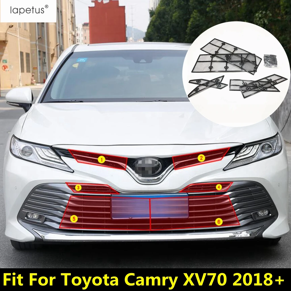 

Front Insect Screening Mesh Insert Net Grille Protection Cover Trim For Toyota Camry XV70 2018 - 2021 Accessories Exterior Kit