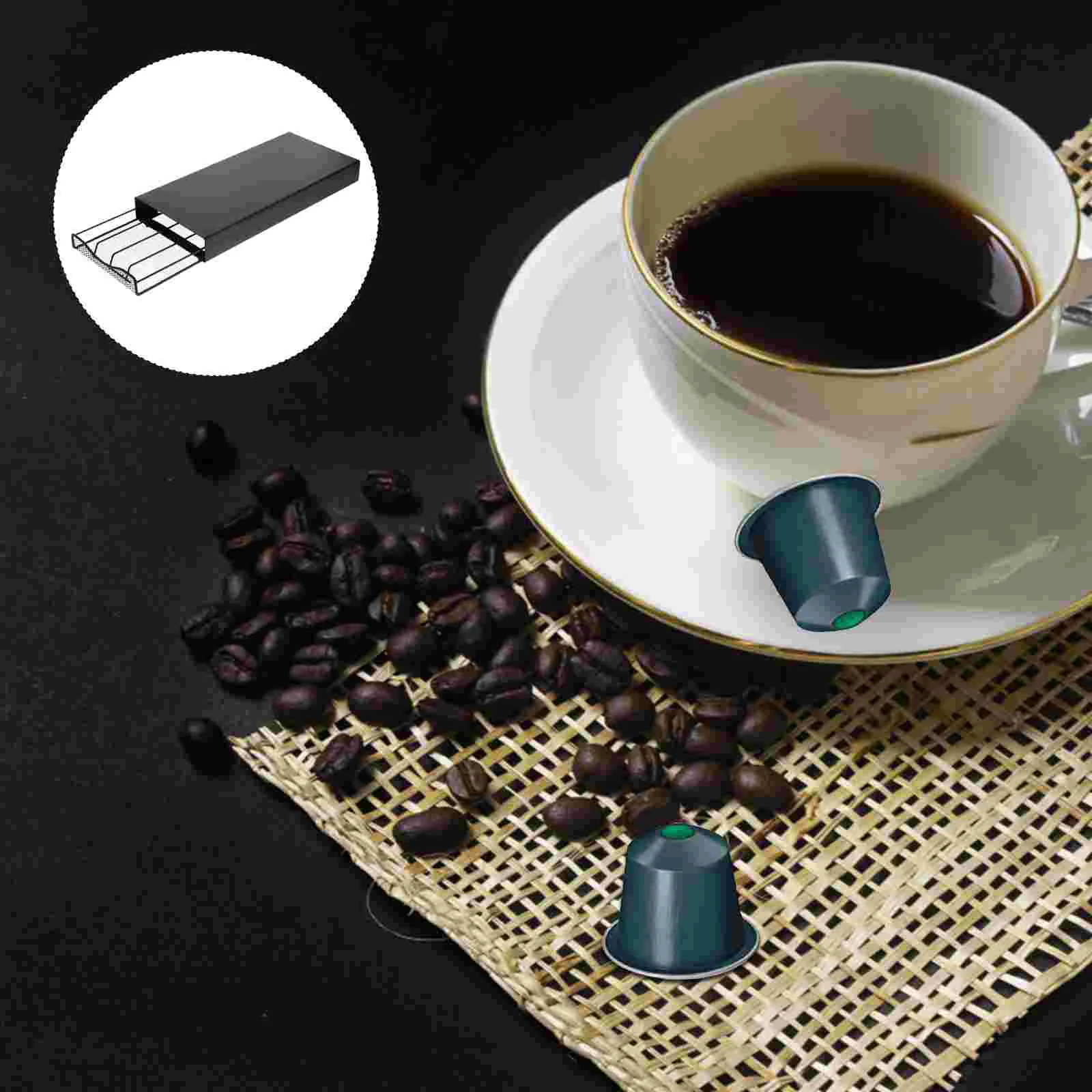 

Storage Rack Espresso Coffee Pod Holder Container Capsules Case Drawer Type Plastic