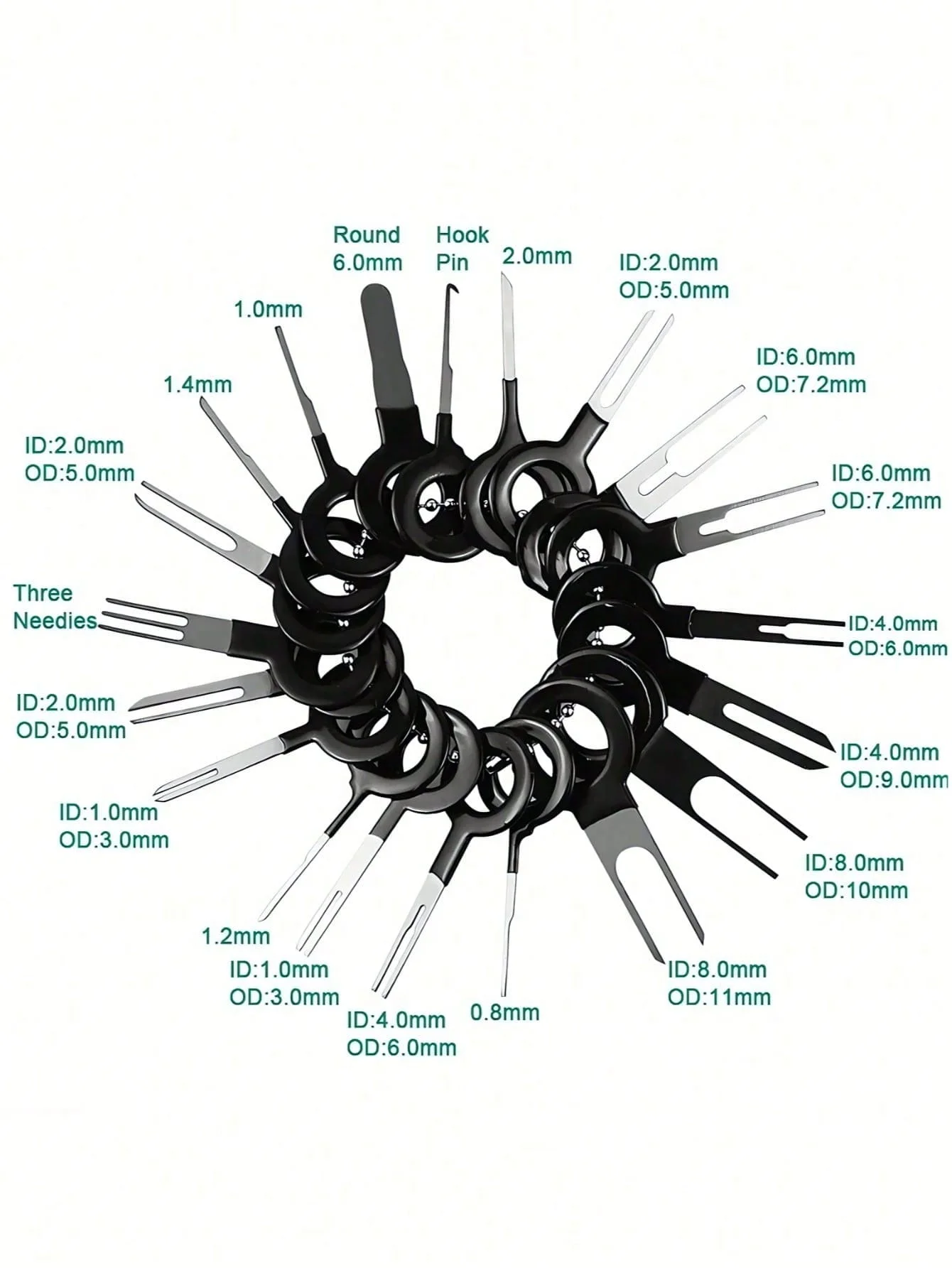 41/26 шт. набор инструментов для снятия автомобильных клемм, нержавеющая сталь, съемник разъема жгута проводов, съемник штифтов, инструменты для освобождения, Sto