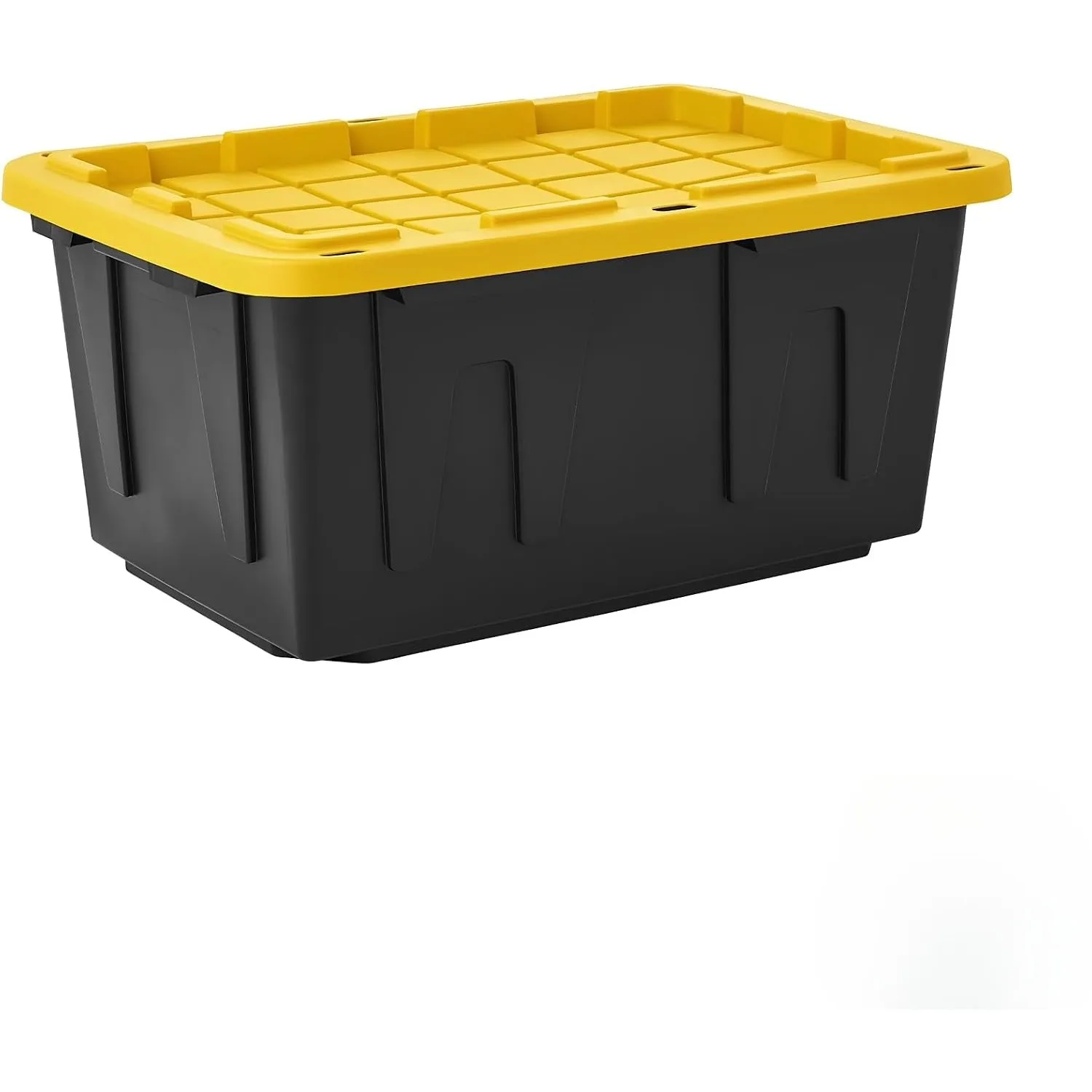 12-Pack Heavy Duty Storage Totes with Lids, 27 Gallon - Stackable Plastic Storage Bins, Industrial Organizer Containers for Garage, Closet, Basement, Office, Moving & Outdoor Storage view 2