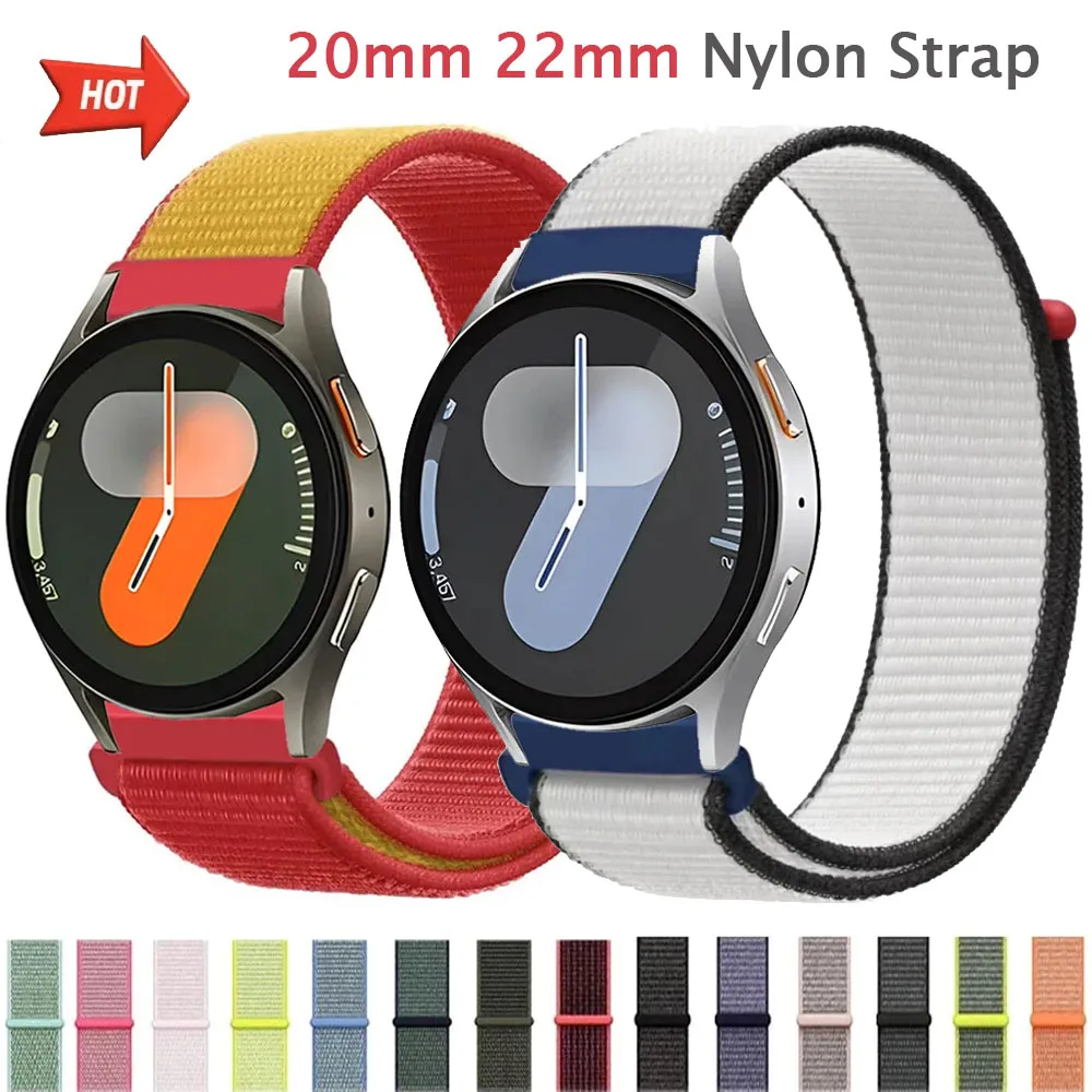 لا توجد واجهة الفجوة حزام النايلون لساعة سامسونج جالاكسي 7/6/5/4 44 مللي متر 40 مللي متر سوار رياضي جالاكسي ساعة 6-4 الكلاسيكية 47 مللي متر 46 مللي متر الفرقة