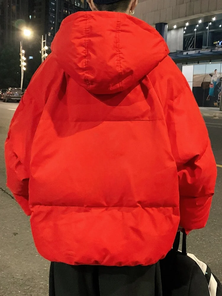 

Зимняя утепленная хлопковая куртка для мужчин, подростков и старшеклассников, модная повседневная теплая куртка на молнии