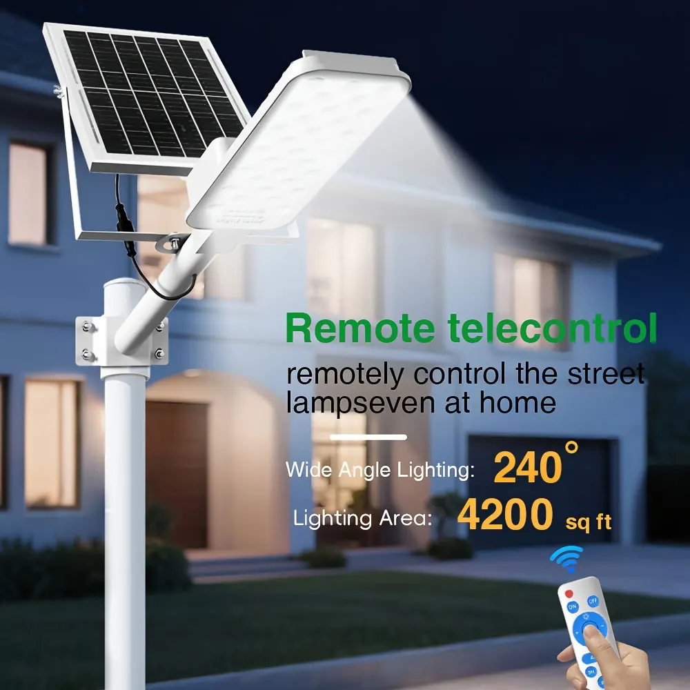 200 واط ضوء الشمس القوي في الهواء الطلق ضوء الشارع الشمسي 6000 مللي أمبير مقاوم للماء التلقائي الغسق إلى الفجر ضوء الشارع لحديقة المرآب #5