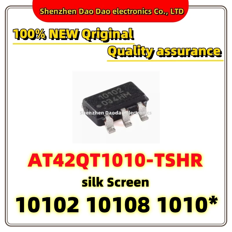 5Pcs AT42QT1010-TSHR SOT-23-6 single-key capacitive touch controller chip IC New original