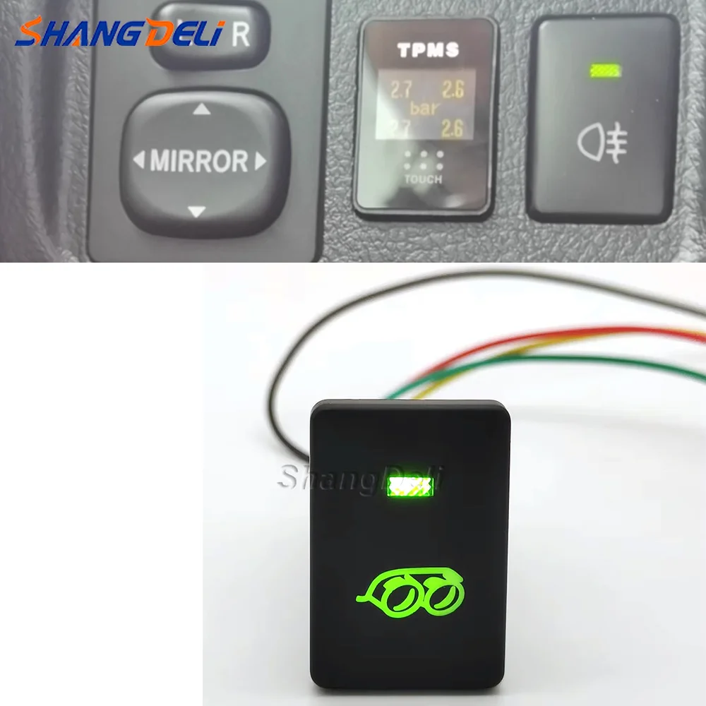 Car LED Light Power On Off Exhaust Switch Push Button for Toyota Camry Prius Corolla PRADO RAV4