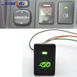 Car LED Light Power On Off Exhaust Switch Push Button for Toyota Camry Prius Corolla PRADO RAV4