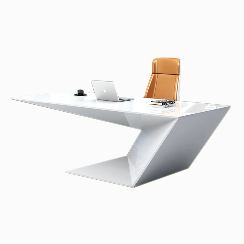 

Baked boss table white creative fashion modern president high-grade supervisor table design sense