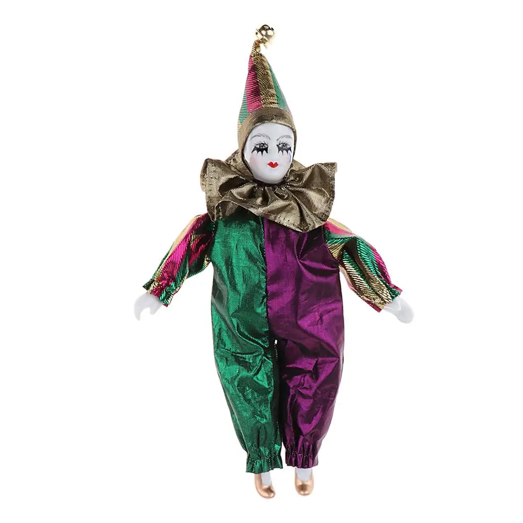 

Mini Porcelain Clown Doll Italian Model Home Desktop Ornament