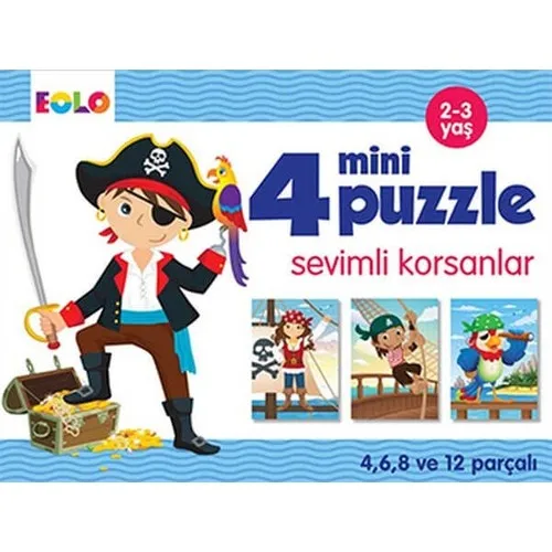 Eolo 4 Piece Jigsaw Puzzle-Cute Pirates