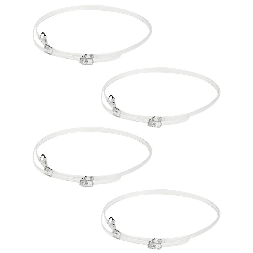 

4 Pairs Clear Transparent Shoelaces for High Heels Anti Loose Straps Women Accessories Practical TPU Long Life Elegant Gifts