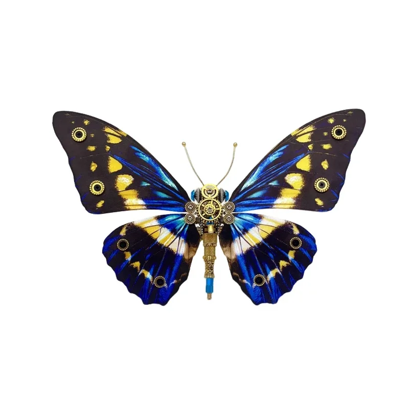 Rompecabezas de Metal 3D de mariposa con Base, Kits de modelos de ensamblaje DIY para adultos y niños, juguete mecánico Punk artesanal