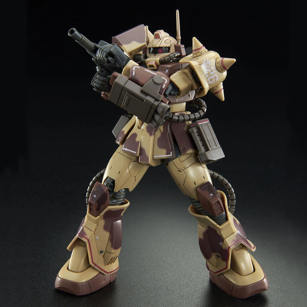 [متوفر] بانداي HG Gundam The Origin MS-06D Zaku Desert Type (هوائي مزدوج) 1/144 PB ألعاب نموذج روبوت تجميع حصري