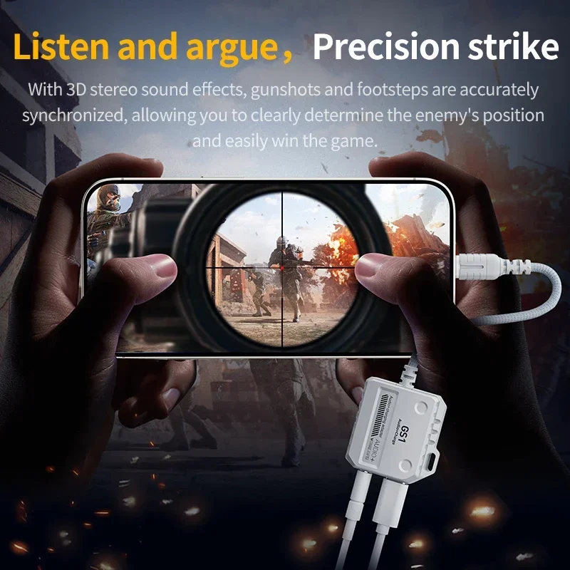 Адаптер PLEXTONE GS1 USB-C на 3,5 мм с быстрой зарядкой мощностью 60 Вт, совместимый с iPad Pro/iPhone 15/16