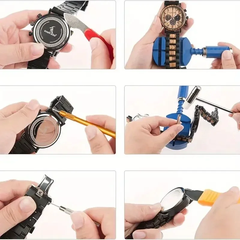 Watchmaker Watch Repairing Tools Kit, Case Remover Opener Bar Set, Convenience Clock Tool, Ideal choice for Gifts