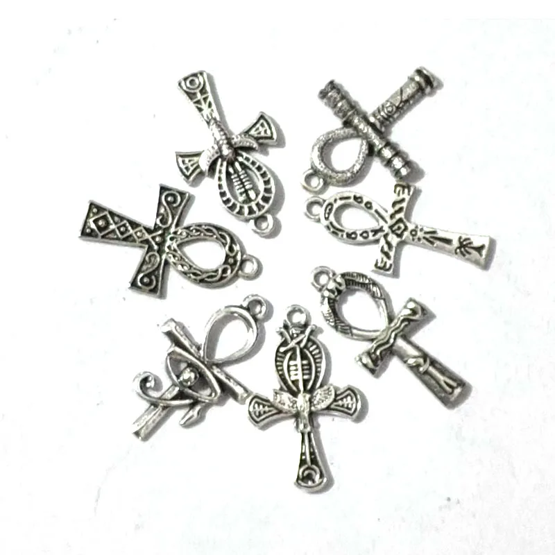 10pcs Egyptian Cross of Life Pendant Eternal Life Talisman charm for DIY women man Accessories