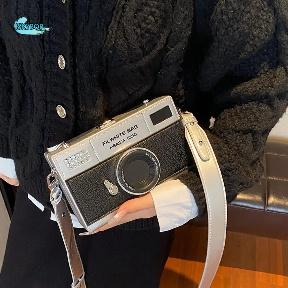 

Casual PU Camera Shoulder Bag Small Bag Shoulder Bag Funny Box Bag Crossbody Bag Large Capacity Wedding