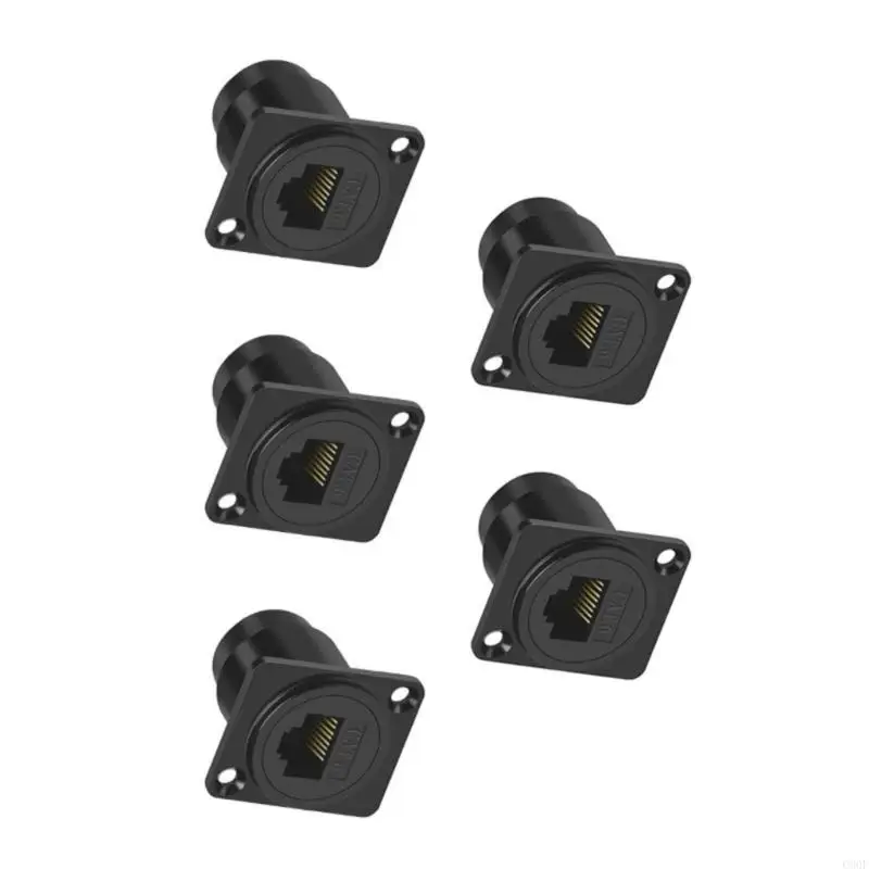 C90F RJ45 แผงเชื่อมต่อตัวเชื่อมต่อ CAT6 Ethernet ผ่านสายเคเบิล Coupler หญิง