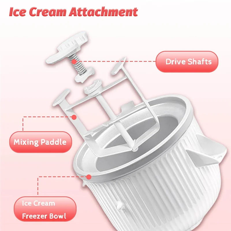 

WHYY-Ice Cream Maker Mixing Paddle For Kitchenaid, R Drive Attachment Stand Mixers,Ice Cream Maker Parts For Kitchenaid