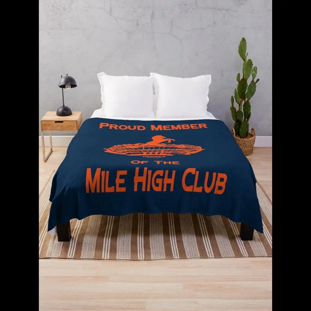 

Denver Football Proud Member of the Mile High Club Throw Blanket