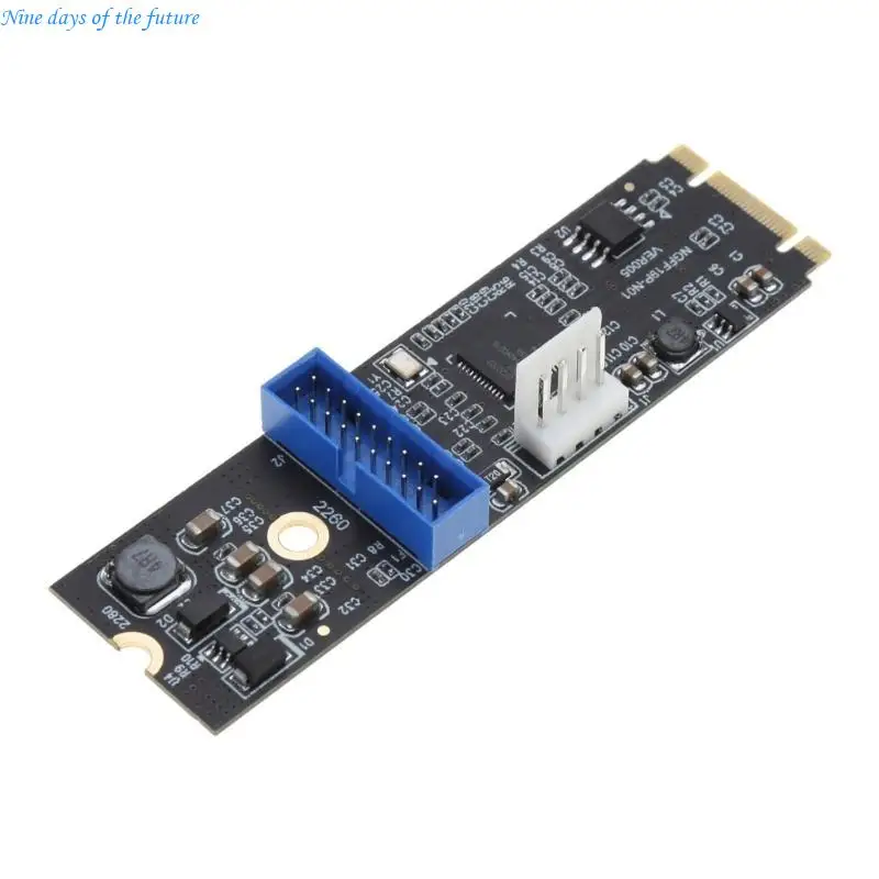 USB3.2 gen1 5Gbps USB3.2 Type-E A-key /19PIN Extension Adapter Card Hot Swapping PCI-E NVME Expansion Card E65A