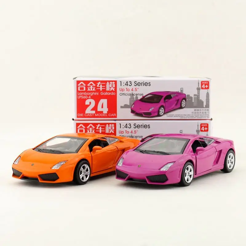 

Diecast Metal Toy Model 1:43 Lamborghini Gallardo LP560-4 Car Pull Back Doors Openable Educational Collection Gift Match Box