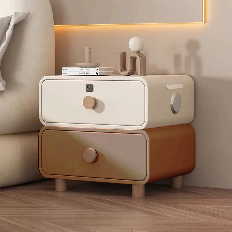 

Smart Bedroom Bedside Table Dressers Mobile Organizer Trendy Nightstand Space Saving Computer Mesa De Noche Hotel Furniture