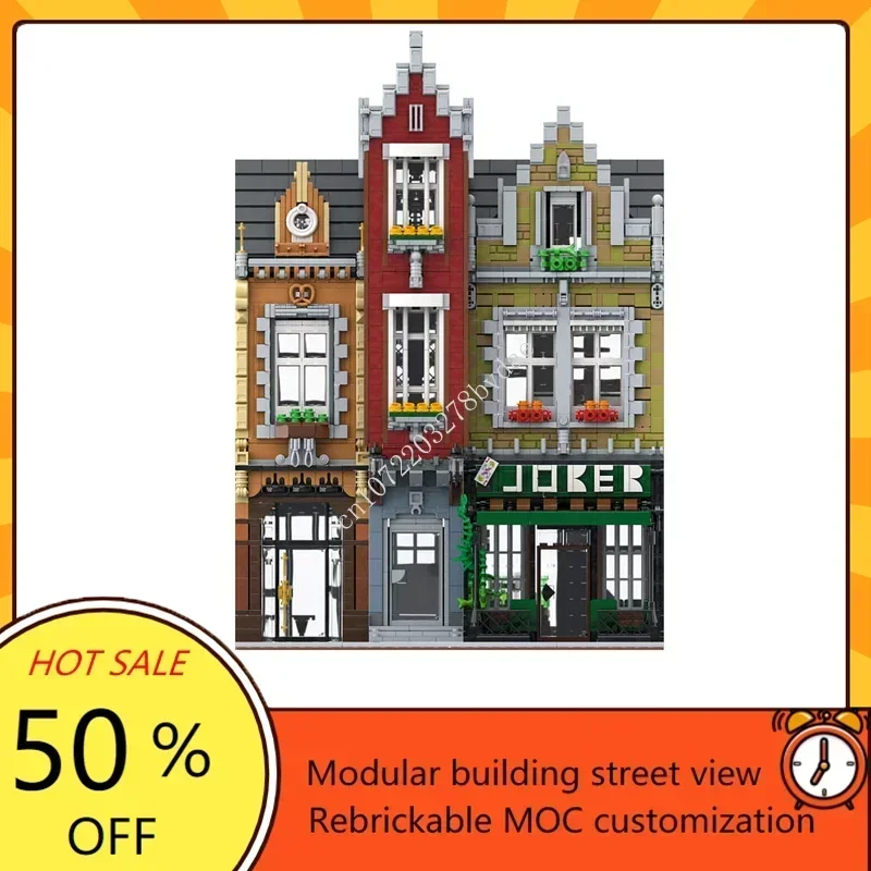 3450 Stuks De Joker Pub Modulaire Moc Creatieve Straatbeeld Model Bouwstenen Architectuur Diy Educatie Assemblage Model Speelgoed Geschenken