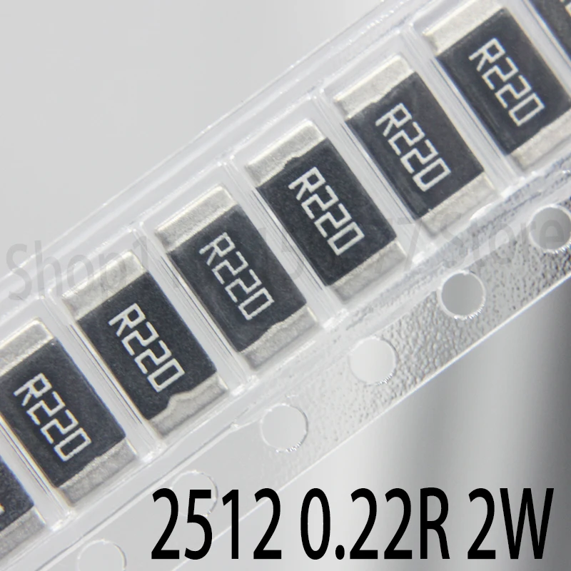 1piece Sampling alloy resistor 2512 0.22R 1% high power 3W2W1W 220 milliohmR R220