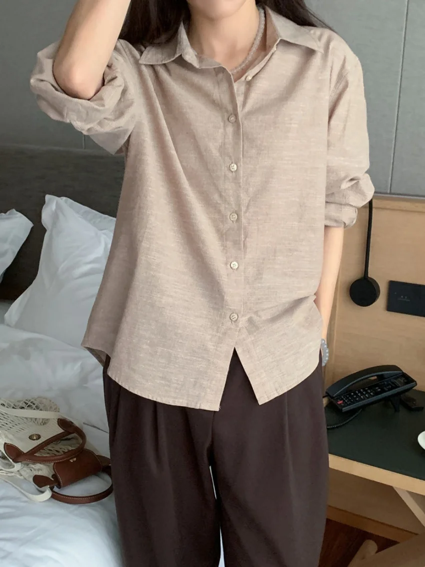 

Alien Kitty минималистичные рубашки женские ленивый стиль модные тонкие осенние шикарные повседневные рубашки с длинным рукавом нежные офисные женские тонкие повседневные рубашки для кемпинга