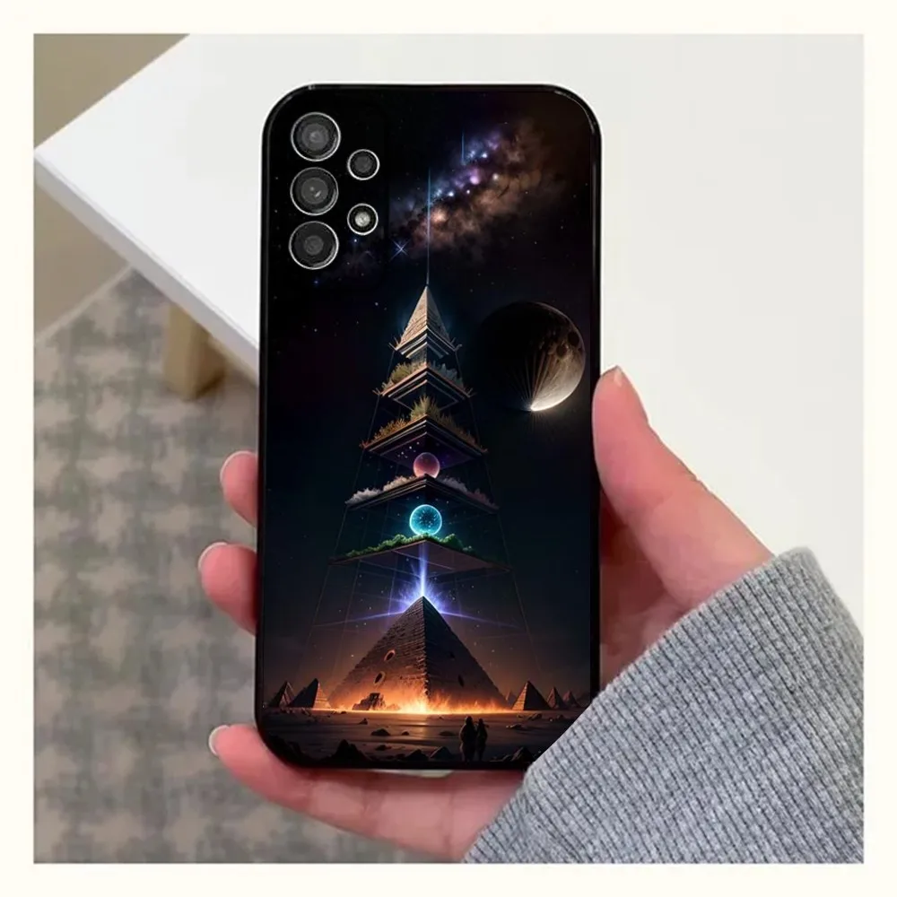 Egypt Pyramids Phone Case For Samsung Galaxy A13,A21s,A22,A31,A32,A52,A53,A71,A80,A91 Soft Black Cover