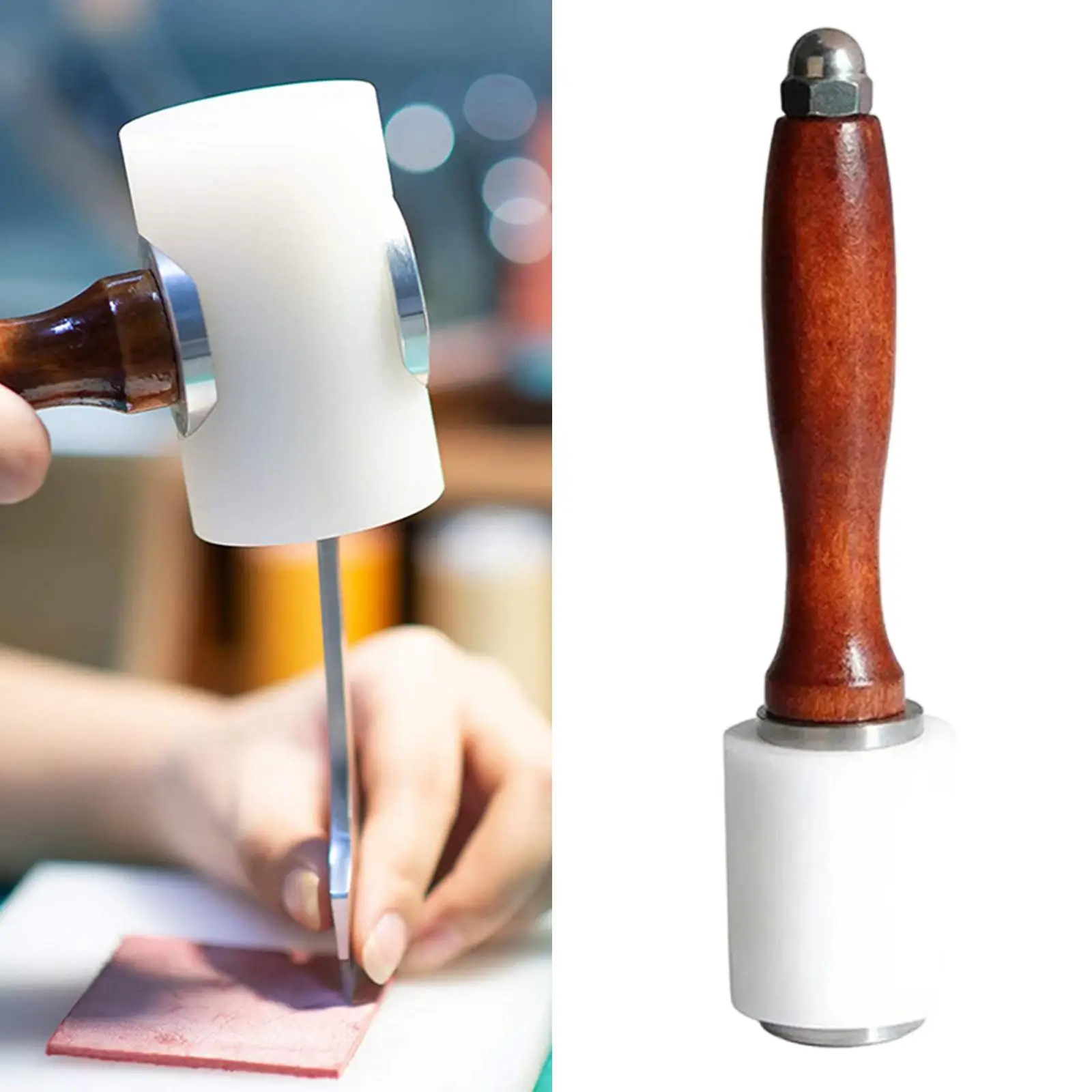 

Leathercraft Hammer Supplies Professional Quality Mallet for DIY Leather Pattern Templates and Repair Set