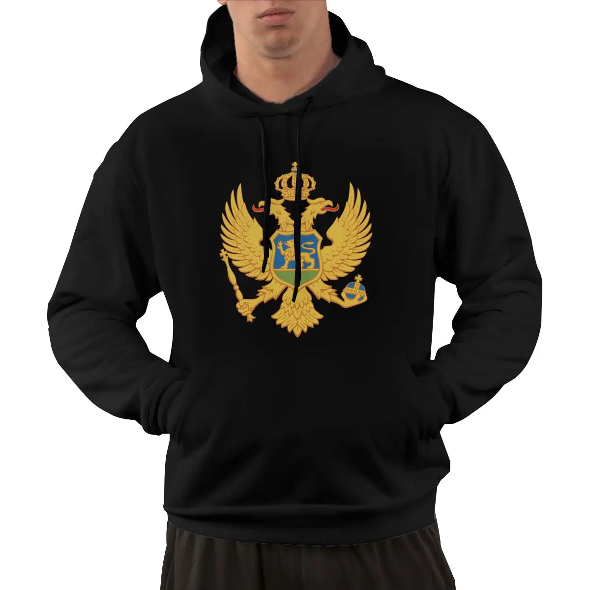 

95% Cotton Emblem Of Montenegro Country Flag Warm Winter Pullover Hoodie Men Women Unisex Hip Hop Style Sweatshirt