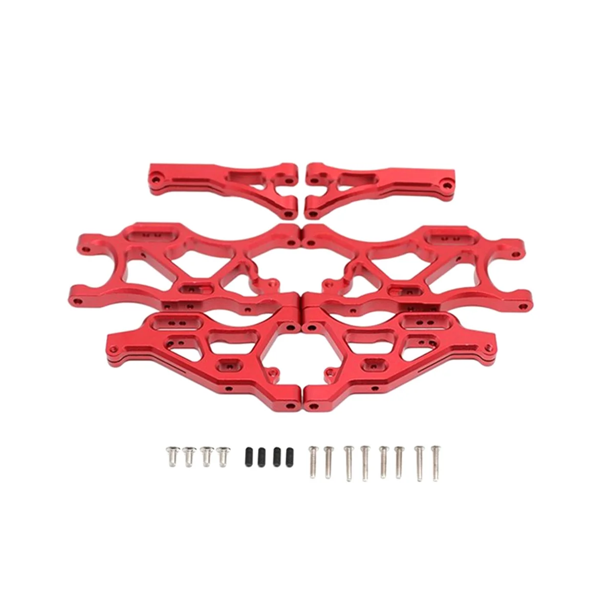 Metal Front & Rear Suspension Arm Set for Arrma 1/7 Limitless Infraction 6S 1/8 Typhon 6S Rc Car Upgrade Parts Red