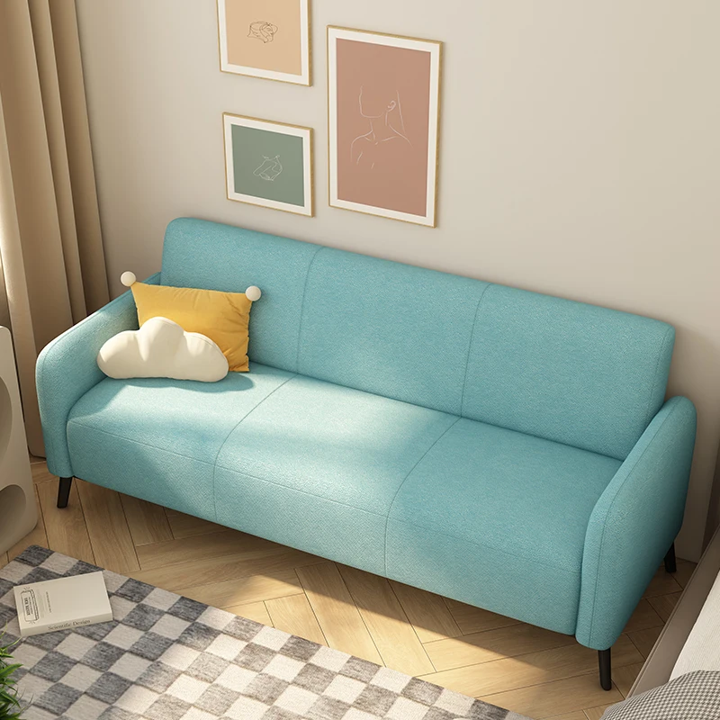 

Sofa Small Unit Simplicity Modern Apartment Living Room Bedroom Rental House Double Three Seat Fabric Sofa