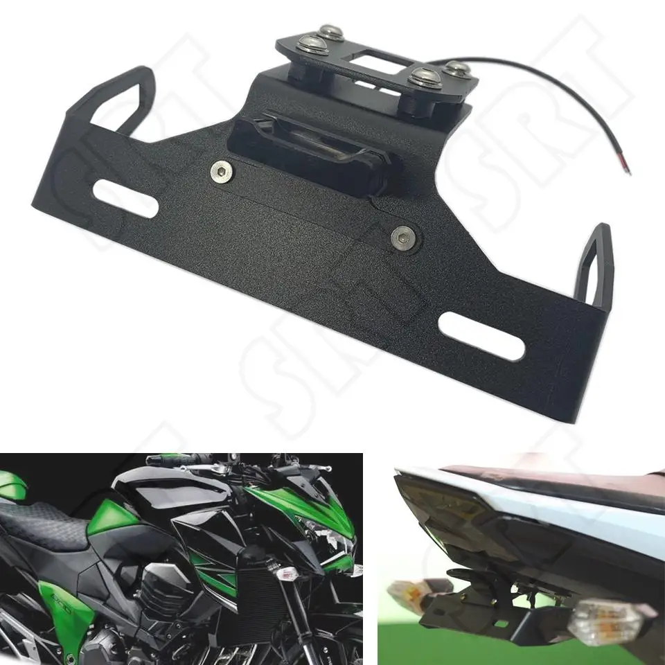 Fit for Kawasaki Z800 ZR800 ABS 2013 2014 2015 2016 Motorcycle License Plate Holder Tail Eliminator LED Replacement Bracket