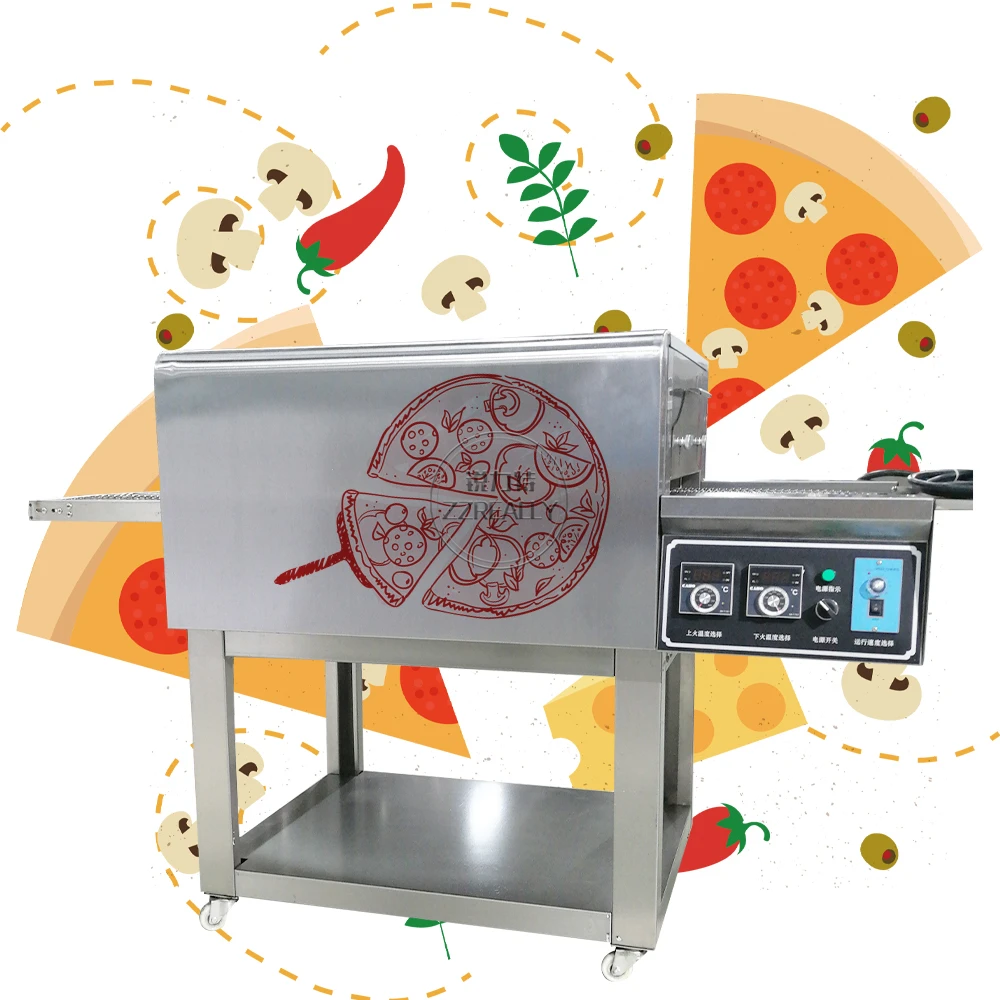 Stainless Steel Baking Oven Commercial  Pizza  Gas Conveyor Oven For Bakery Equipment Combo Top Sale Balanced Heating