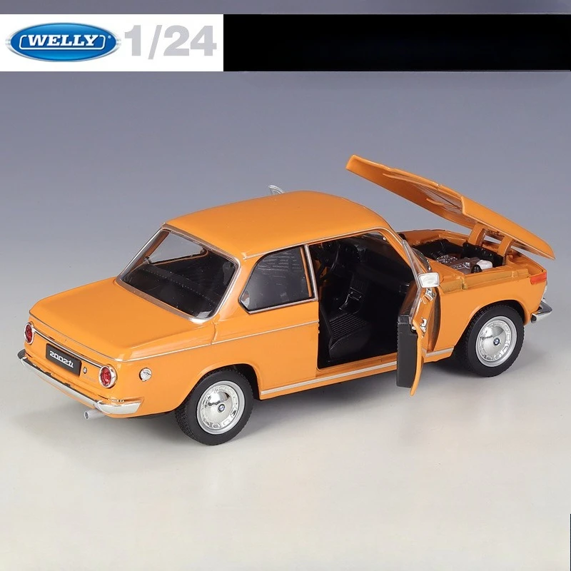 WELLY Simulatie 1:24 BMW 2002Ti Gegoten Legering Model Auto Speelgoed Collectible Ornament Miniatuur Voiture Vriendje Verjaardagscadeau